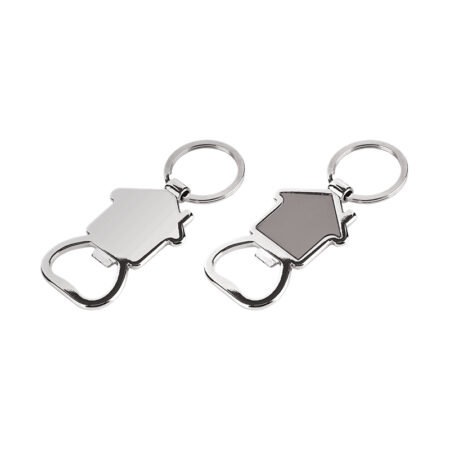 6604 Krom Tek Taraflı Metal Anahtarlık