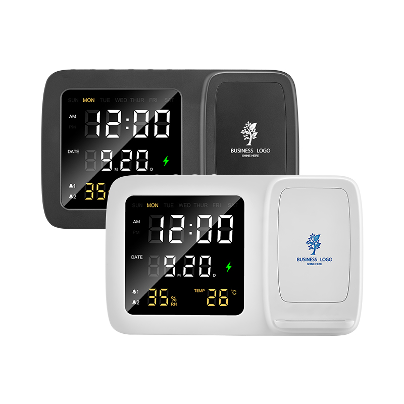 4230 Siyah Wireless Şarj Cihazı & Dijital Saat - الصورة 2