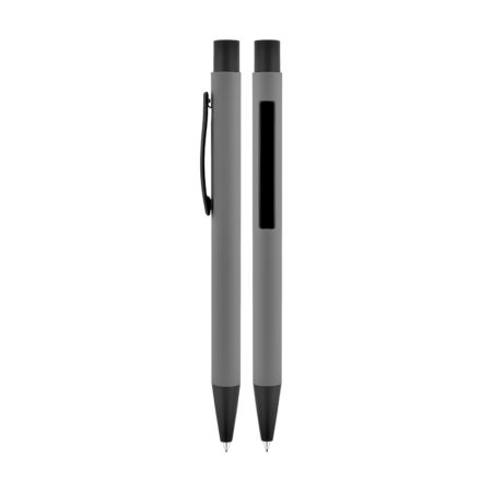 1020-V Gri Metal Rubber Gövde Versatil Kalem